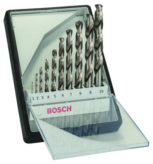 Bosch 10-dijelni komplet svrdala za metal Robust Line HSS-G, 135° (2607010535)