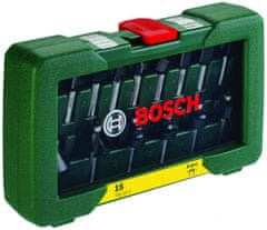 Bosch 15-dijelni komplet glodala od karbida, 8 mm (2607019469)