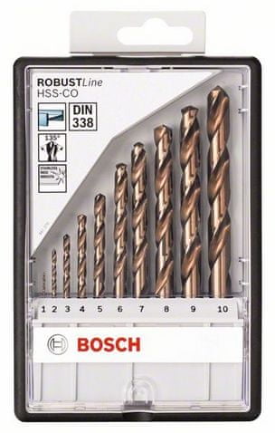 Bosch 10-dijelni komplet svrdala za metal Robust Line HSS-Co (2607019925)