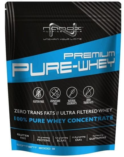 Nanox protein sirutke Premium Pure Whey, Stracciatella. 2000 g