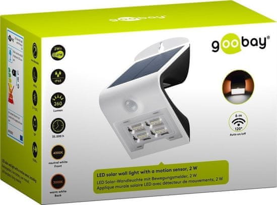 Goobay led outlet solar wall light