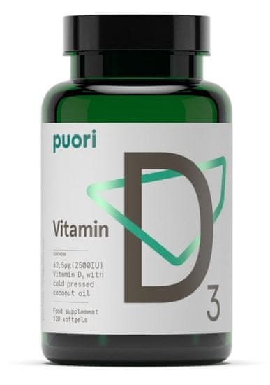 Puori vitamin D, 120 kapsula