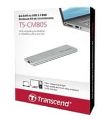 Transcend kućište za SSD M.2 2280 disk TS-CM80S, USB 3.1