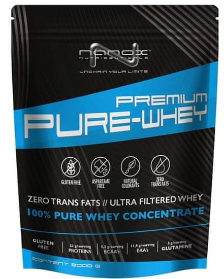 Nanox protein sirutke Premium Pure Whey, Tiramisu, 2000 g
