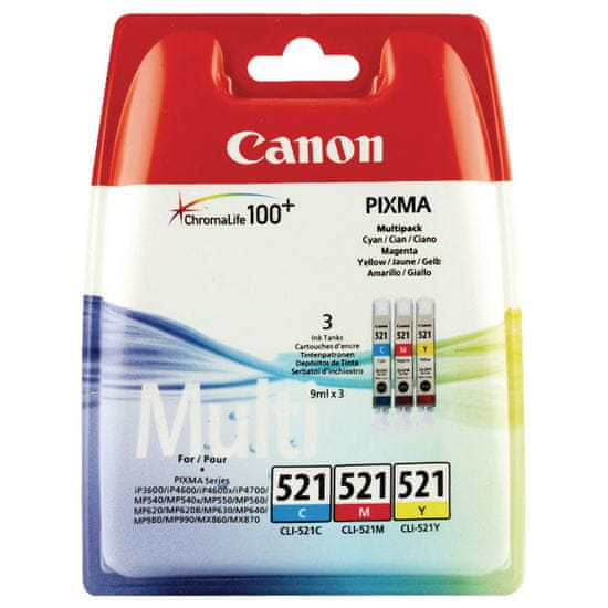 Canon Multipack tinte CLI-521 C/M/Y