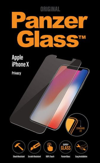 PanzerGlass zaštitno staklo Privacy za iPhone X, crno