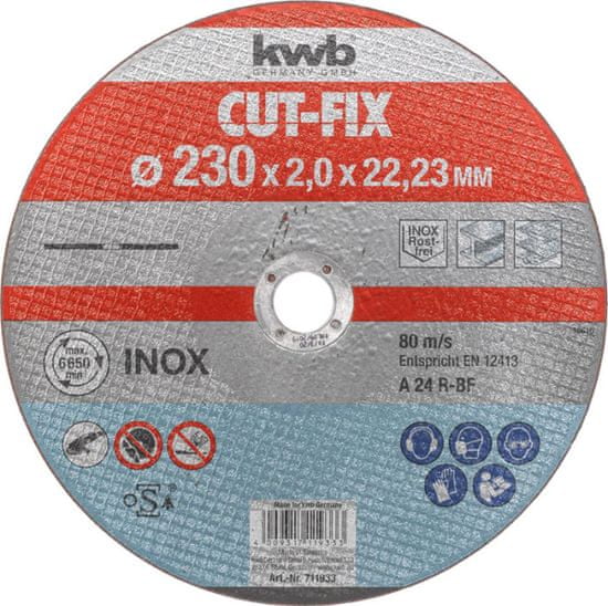 KWB daska za rezanje Cut-Fix 230x1,9 mm (711933)