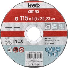 KWB ploča za rezanje Cut-Fix 115x1,2 mm (711911)