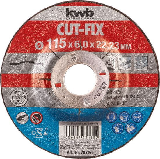 KWB brusna ploča Cut-Fix, BF 125x6 mm (793265)