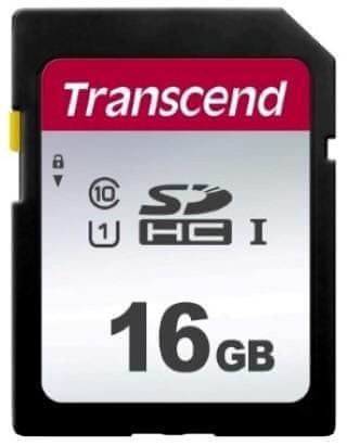 Transcend SDHC memorijska kartica 300S, 16 GB, 95/45 MB/s, C10, UHS-I U3, V30