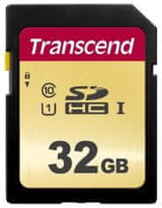 Transcend SDHC memorijska kartica 500S, 32 GB, 95/60 MB/s, MLC, C10, UHS-I U3, V30