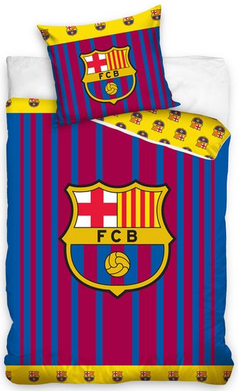 Carbotex Fotbalové povlečení FC Barcelona Vertical