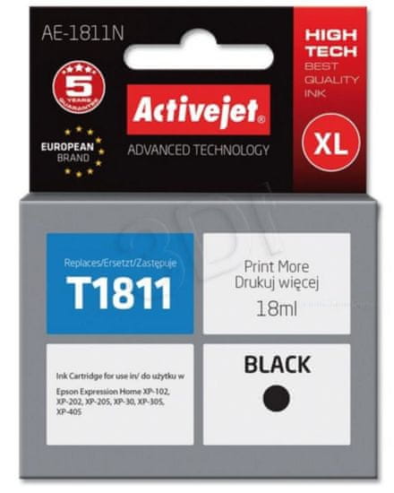 ActiveJet tinta Epson T1811, crna