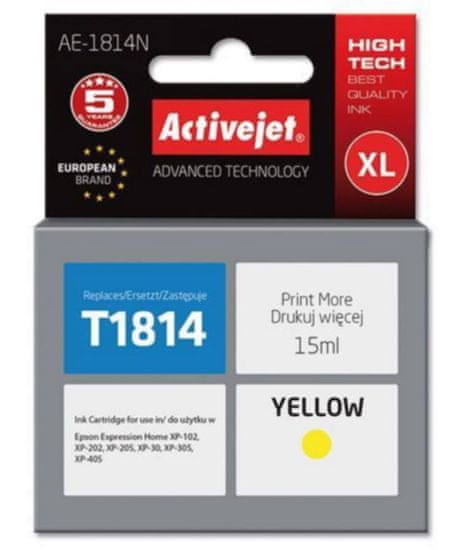 ActiveJet Epson tinta T1814, žuta