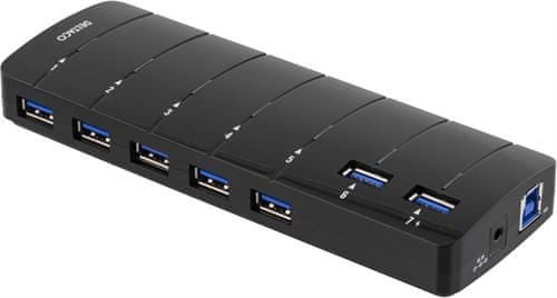 DELTACO USB hub UH-723, USB 3.0, 7 ulaza, crni