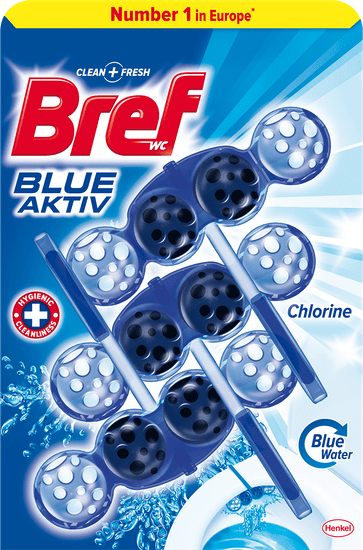 Bref sredstvo za čišćenje wc-a Blue Aktiv Chlorine 3x 50 g