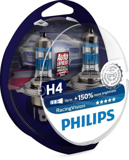 Philips par žarulja H4 Racing Vision + 150%