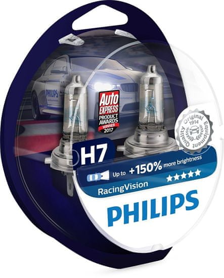 Philips par žarulja H7 Racing Vision + 150%
