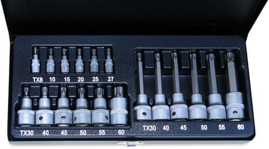set nasadnih ključeva ATX 0,64 (1/4") i 1,27 cm (1/2"), 19 komada