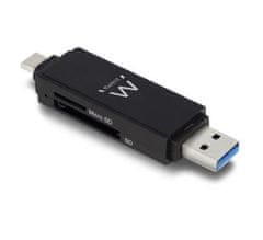 Ewent čitač kartica, USB 3.0, kompaktan, USB-C i USB-A
