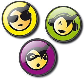 Nikidom Roller Pins Emoticons Cool komplet znački