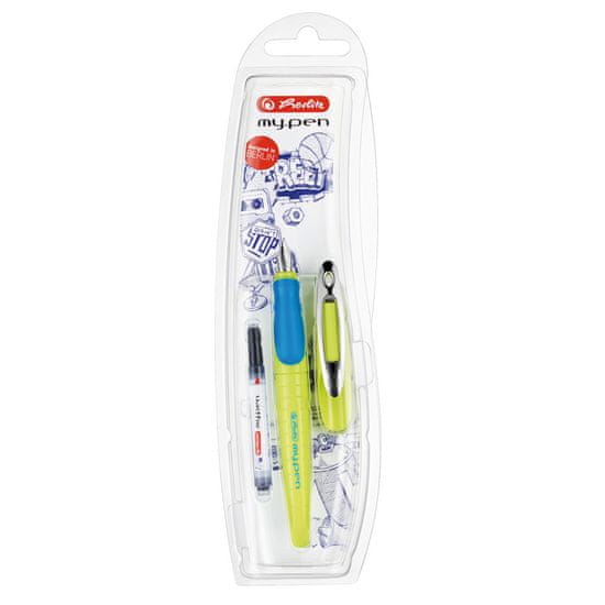 Herlitz nalivpero my.pen-M, zeleno/plavo