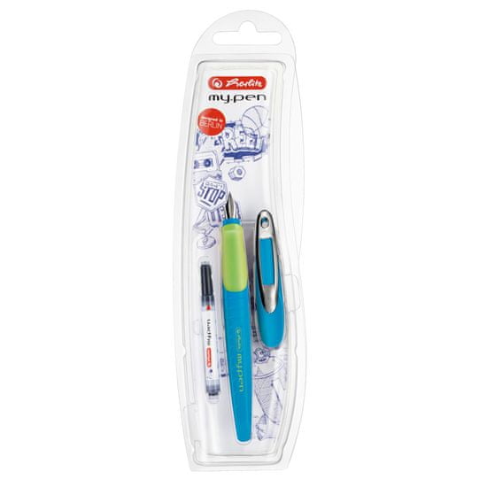 Herlitz nalivpero my.pen-M, plavo/zeleno