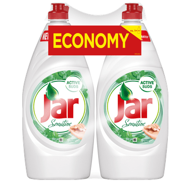 Jar deterdžent za pranje posuđa Sensitive Tea Tree & Mint, 2 x 900 ml