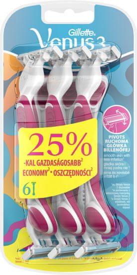 Gillette britvice Simply Venus 3 Pink, 6 komada