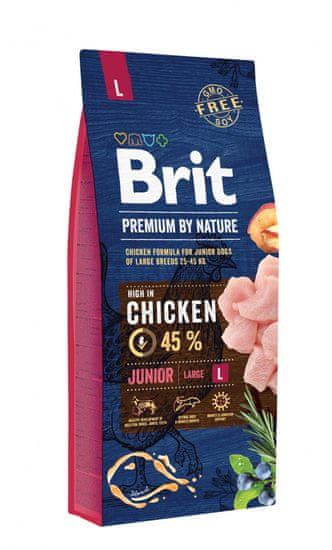 Brit hrana za štence Premium by Nature Junior L, 15 kg