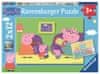 Ravensburger slagalica Pepa Pig cijela obitelj, 2x12 komada