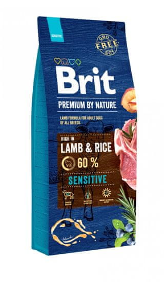 Brit hrana za pse Premium by Nature Sensitive, janjetina, 15 kg