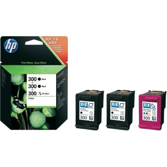 HP komplet tinti 300, 2 x crna, 1 x boja (2x CC640EE + 1x CC643EE)