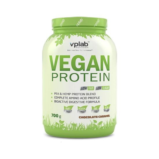 VPLAB proteinski izolat iz graška i konoplje Vegan Protein, čokolada-karamela, 700 g