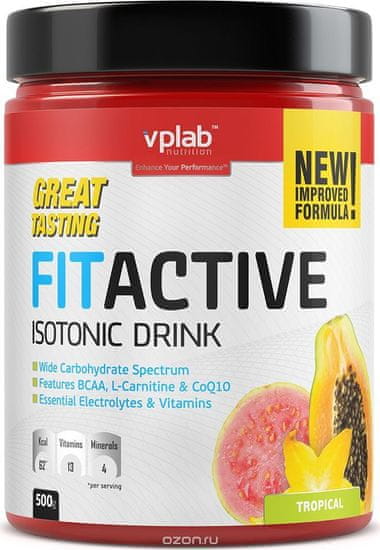 VPLAB izotonični napitak Fit Active, tropsko voće, 500 g