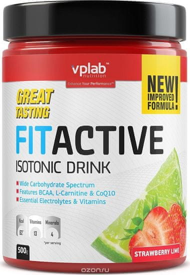 VPLAB izotonični napitak Fit Active, jagoda-limun, 500 g
