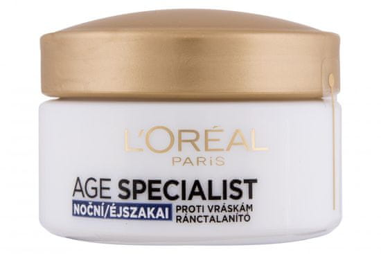 Loreal Paris noćna krema za ponovno učvršćivanje kože Age Specialist Anti-wrinkle 55+, 50 ml