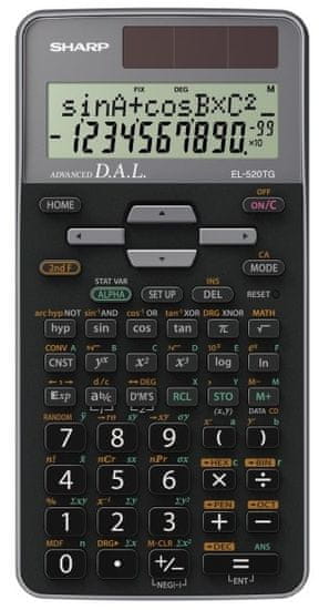 Sharp kalkulator EL520TGGY, tehnički, 419 funkcija, crno sivi