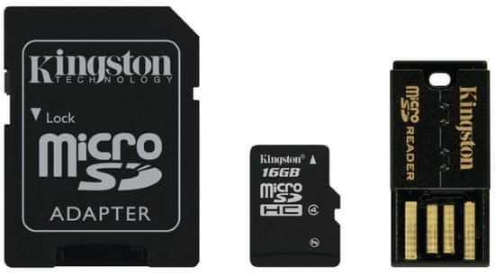 Kingston Micro Secure Digital (microSD) kartica 16 GB + SD adapter (MBLY4G2)