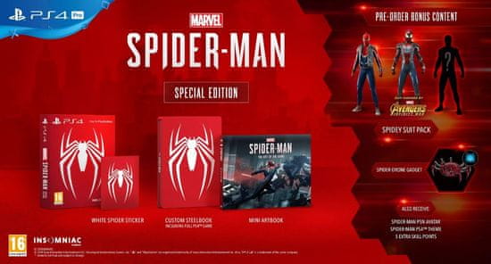 Special edition hot sale spider man ps4
