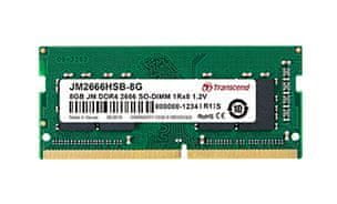 Transcend memorija (RAM) JetRam 8 GB, DDR4, PC2666, CL19, 1,2 V, SO-DIMM