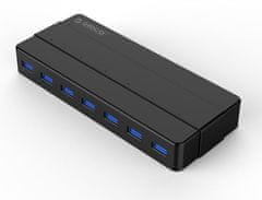 Orico USB hub H7928-U3, USB 3.0, 7 ulaza, crni