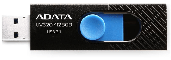 AData UV320 USB memorijski stick, 128 GB, crno-plavi