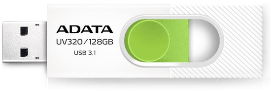AData UV320 USB memorijski stick, 128 GB, bijelo-zeleni