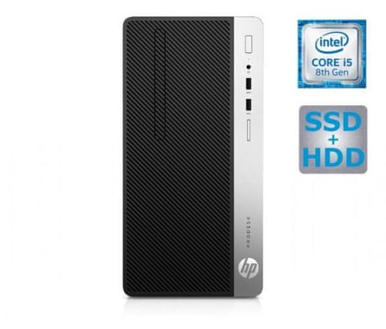 HP stolno računalo ProDesk 400 G5 MT i5-8500/16GB/SSD256GB+1TB/W10P (4HR53EA#BED)