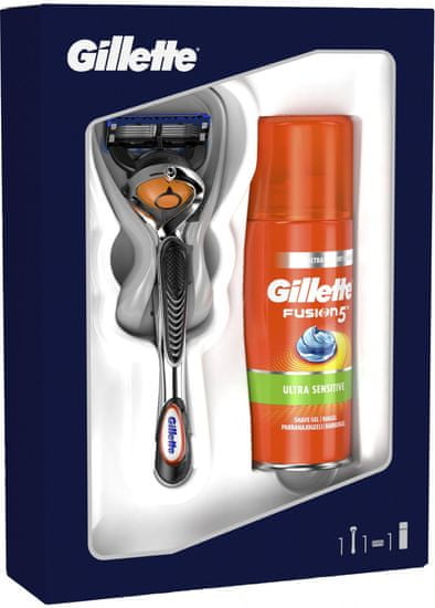Gillette britvica Fusion5 ProGlide + Sensitive gel za brijanje, set