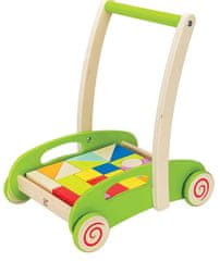 Hape drvena kolica s kockama