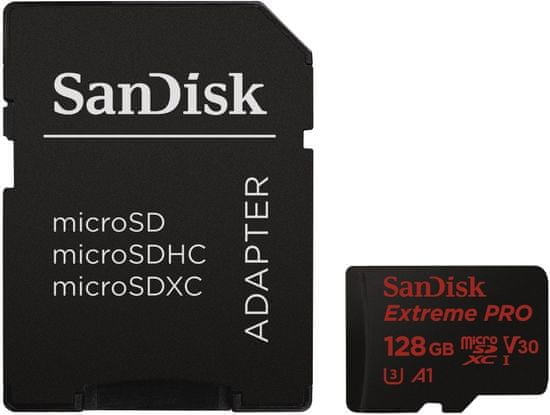 SanDisk memorijska kartica Extreme Pro Micro SDXC A1 Class 10 V30 UHS-I U3, 128GB
