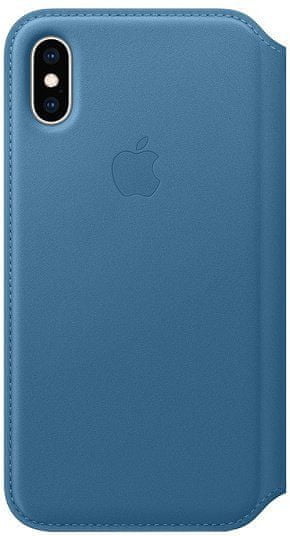 Apple maskica Folio MRX02ZM/A za telefon iPhone XS, kožna, plavo siva