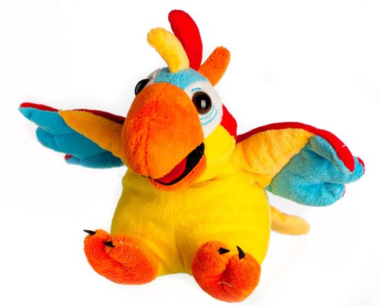 Teddies DJ papiga koja priča, 25 cm